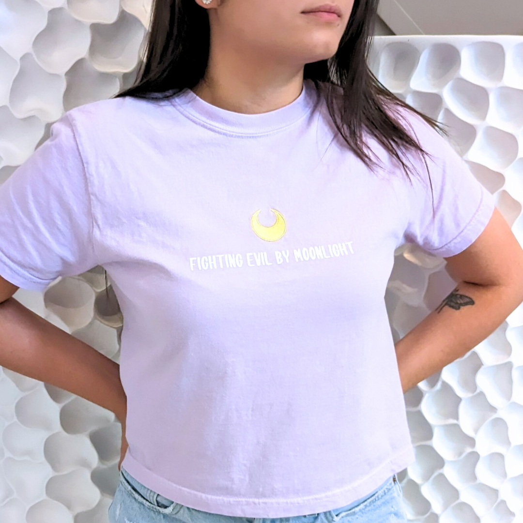 FIGHT FOR THE MASK - Cropped Tee Lilac