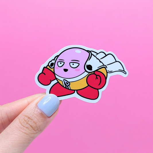 One Punch Kirby Vinyl Die Cut Sticker