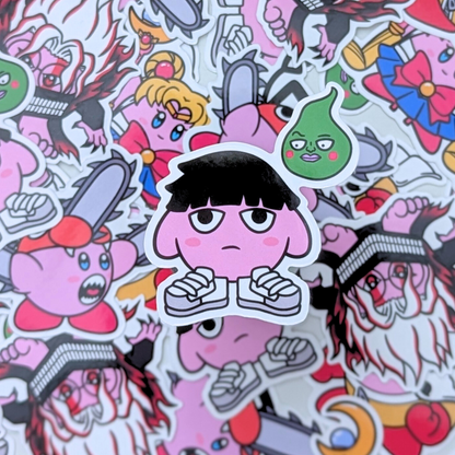 Kirb Psycho Vinyl Die Cut Sticker
