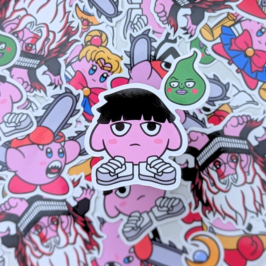 Kirb Psycho Vinyl Die Cut Sticker