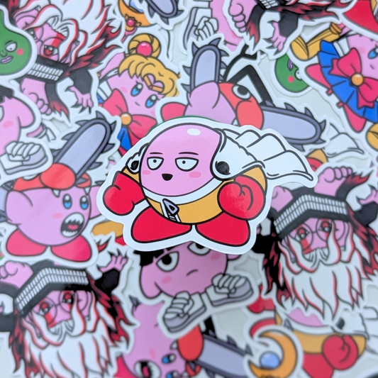 One Punch Kirby Vinyl Die Cut Sticker
