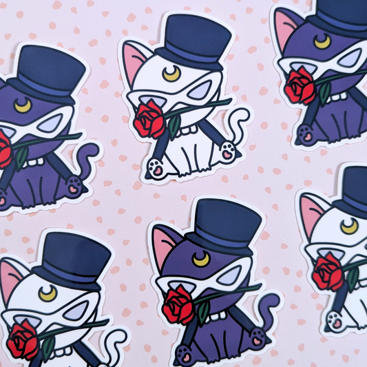 Masked Luna and Artemis Vinyl Die Cut Sticker